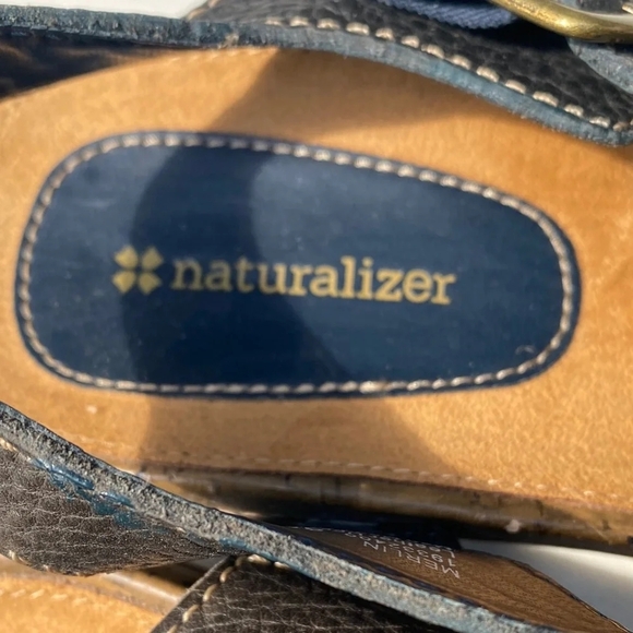 Naturalizer Women’s Size 9M Hiking Black Leather Sandals - Picture 2 of 8